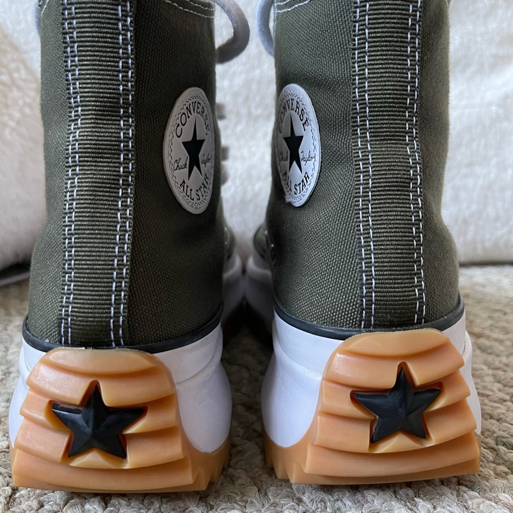 Converse Run Star Hike Platform - size 5.5 women - Cargo Khaki/White